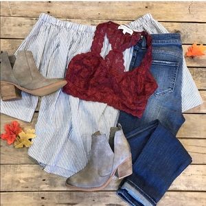 New racer back lace bralette 2 colors available!